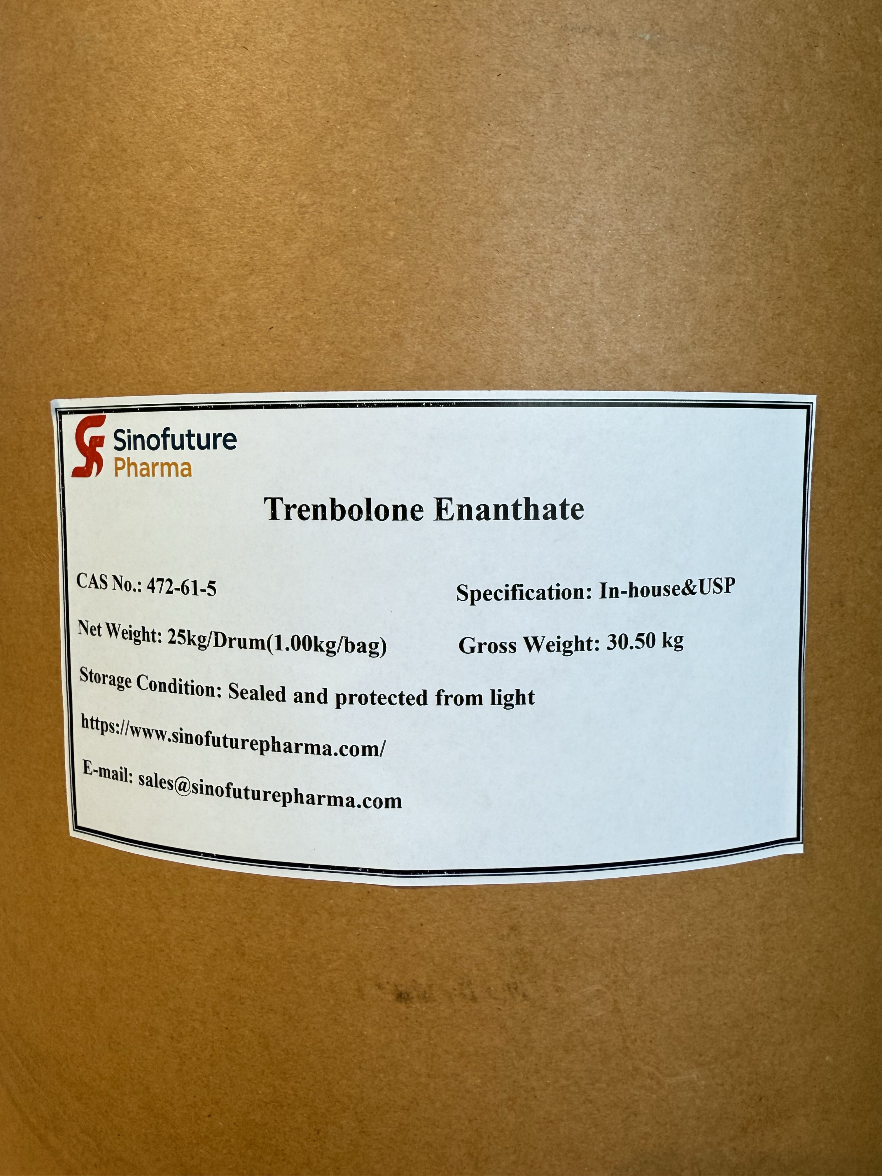 Trenbolone Enanthate CAS No. 10161-35-8 Manufacturer | SINOFUTURE PHARMA Preferred Supplier